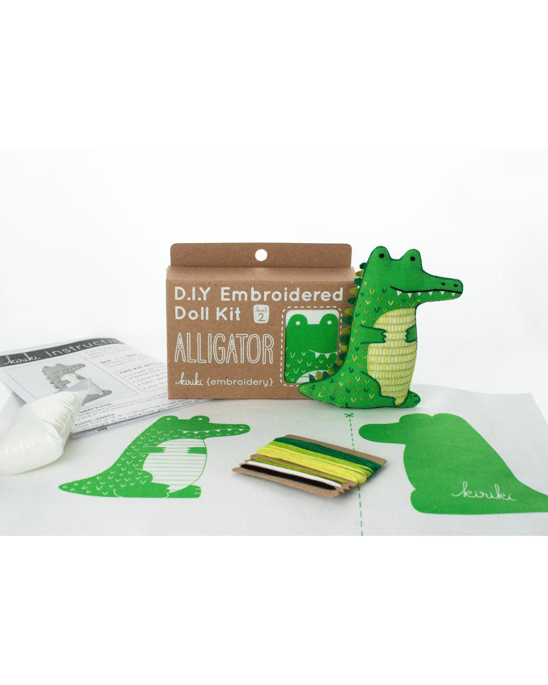 Kit de Bordado DIY Cocodrilo