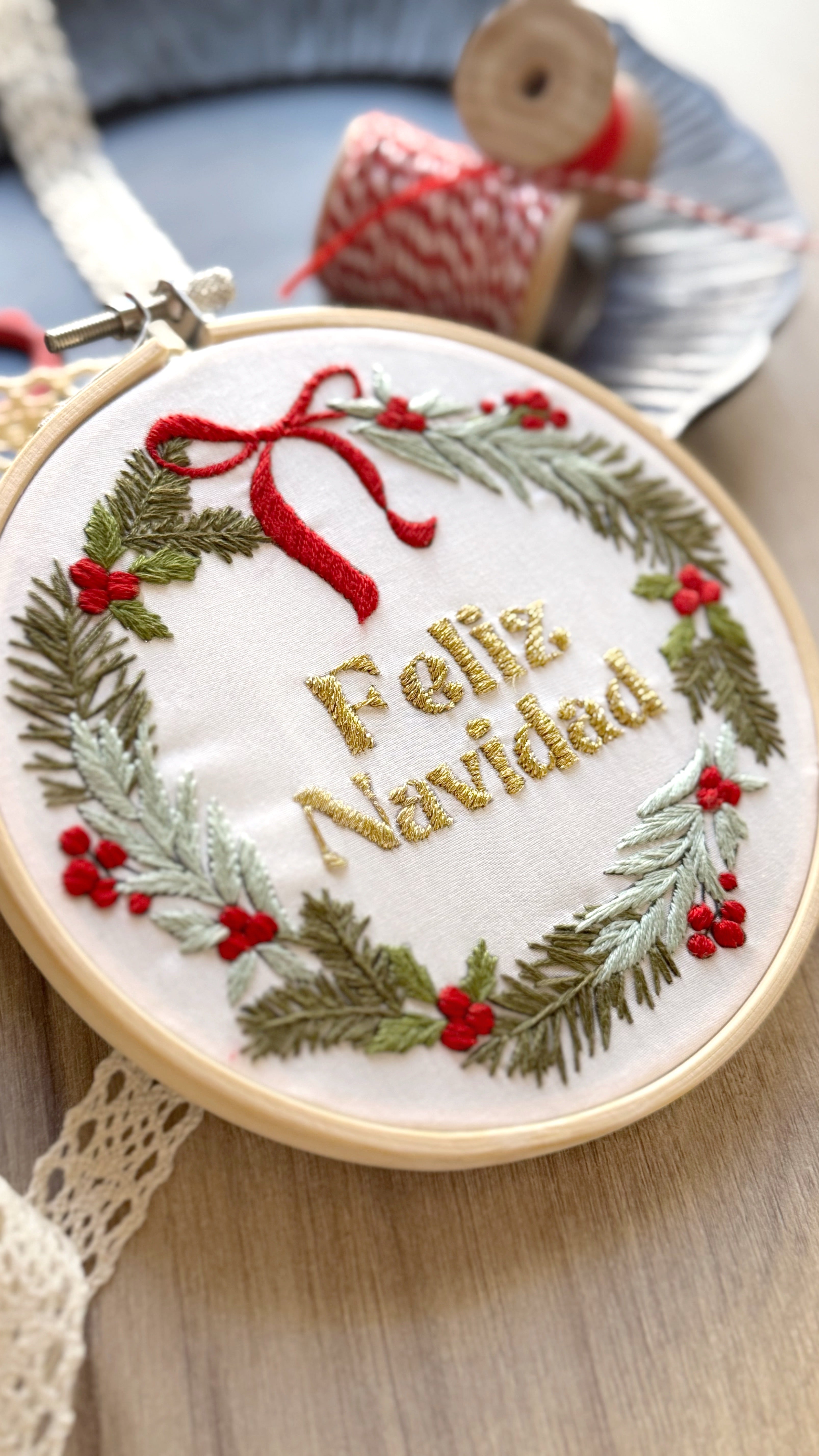 DIY Kit Corona Navideña Feliz Navidad