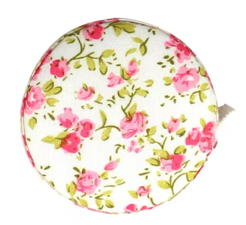 Cinta Métrica Tela de flores rosas