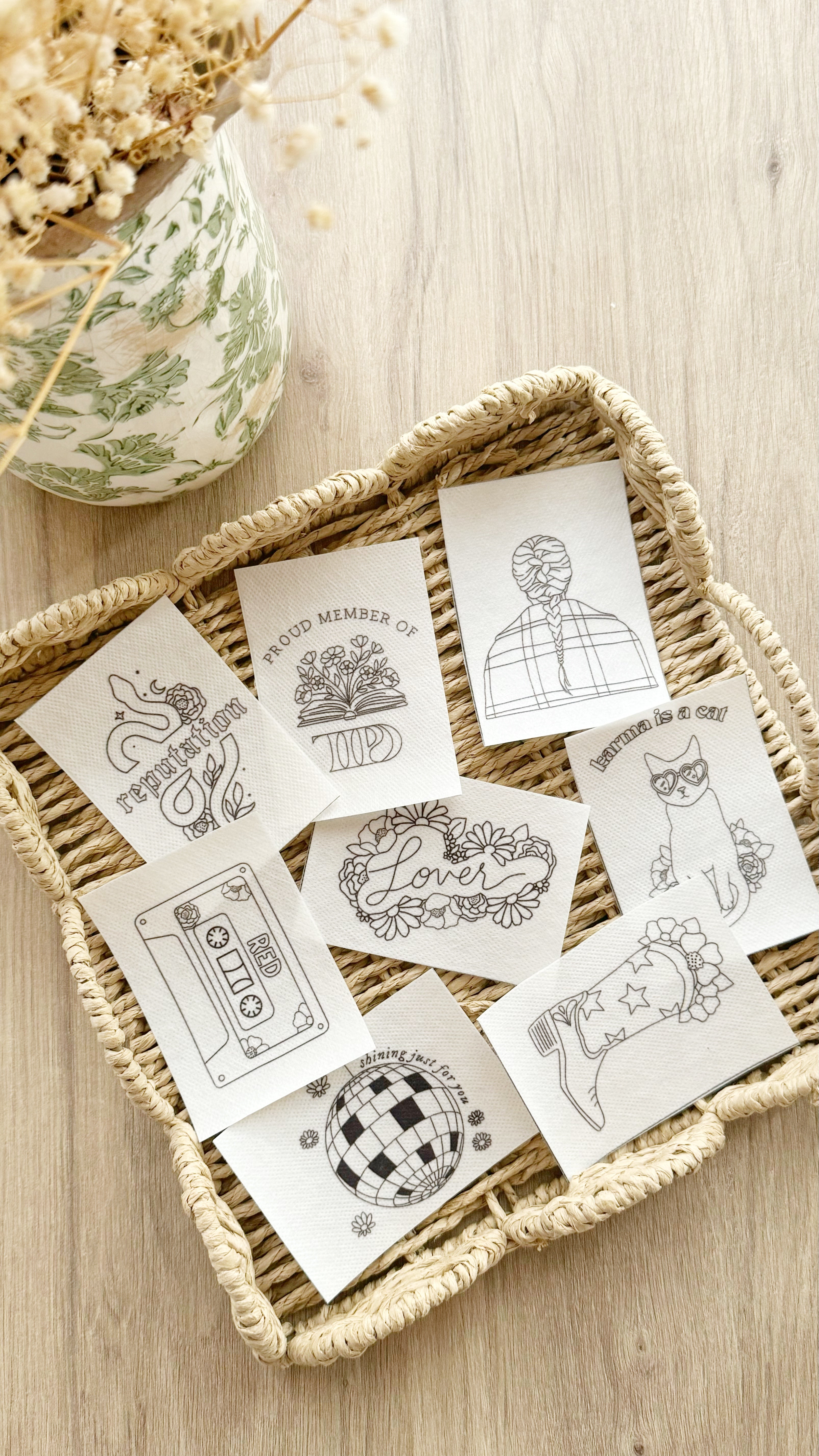 Stickers with Flowers design