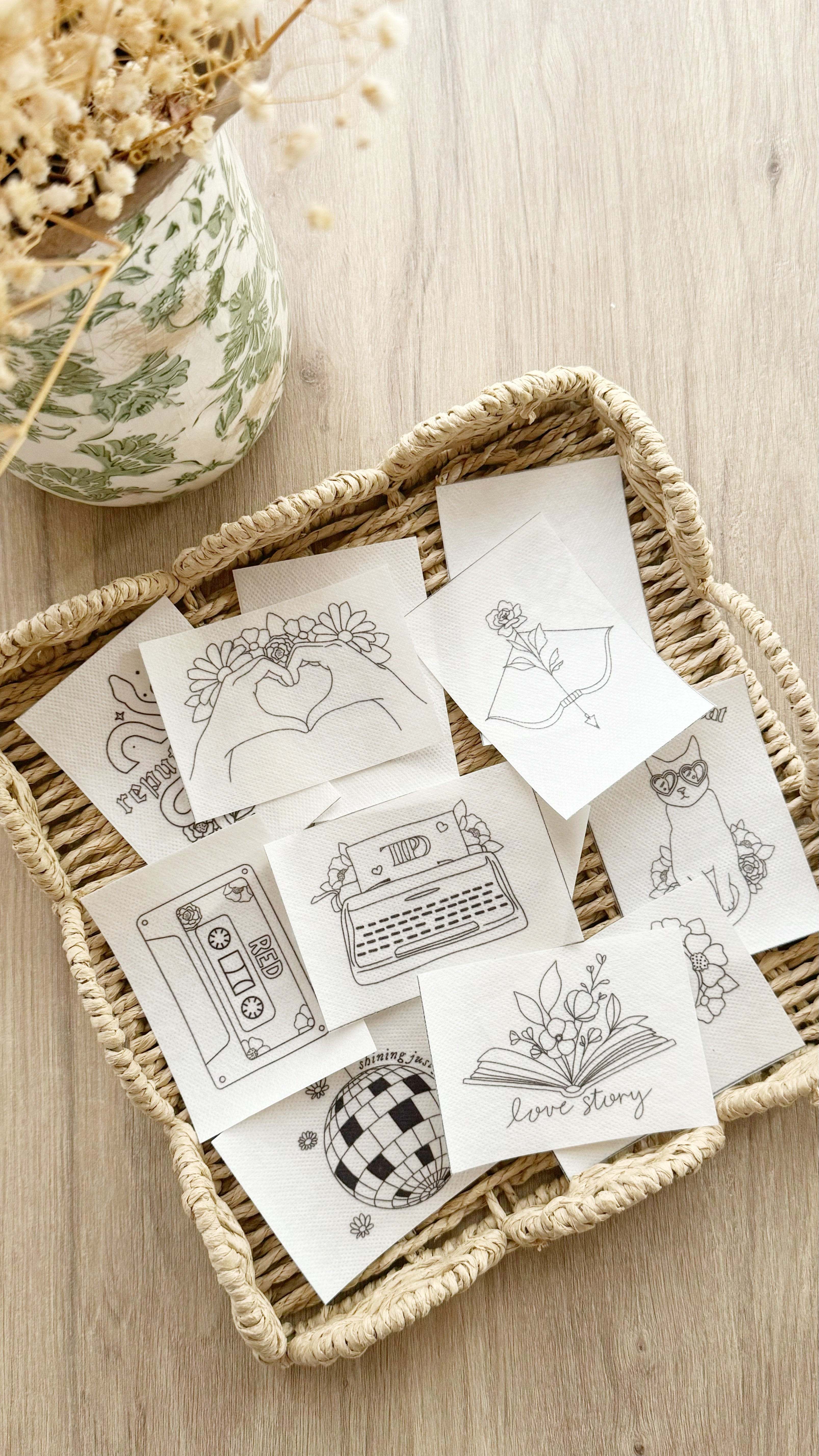 Stickers with Flowers design