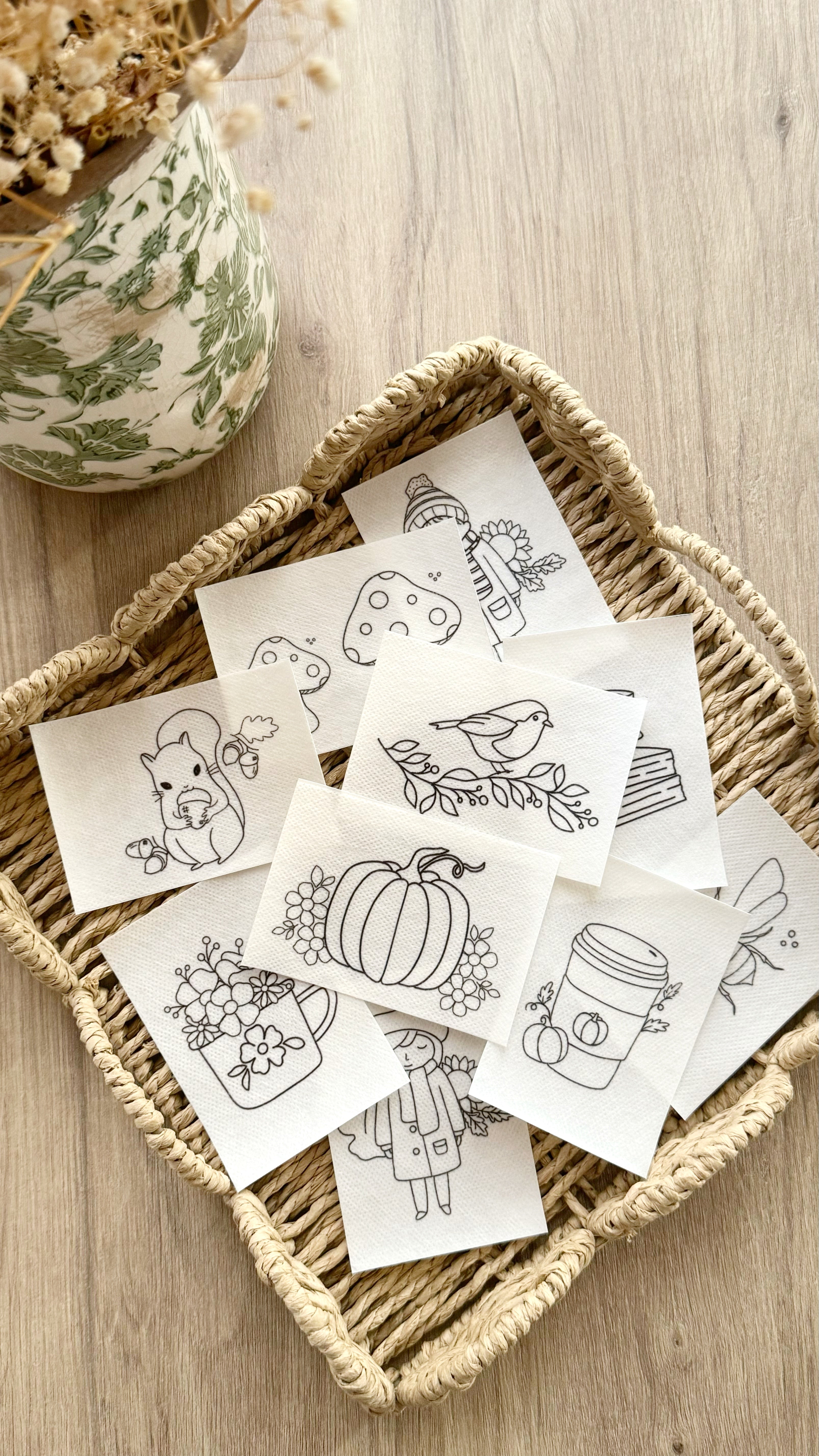 Stickers with Flower Stripe design