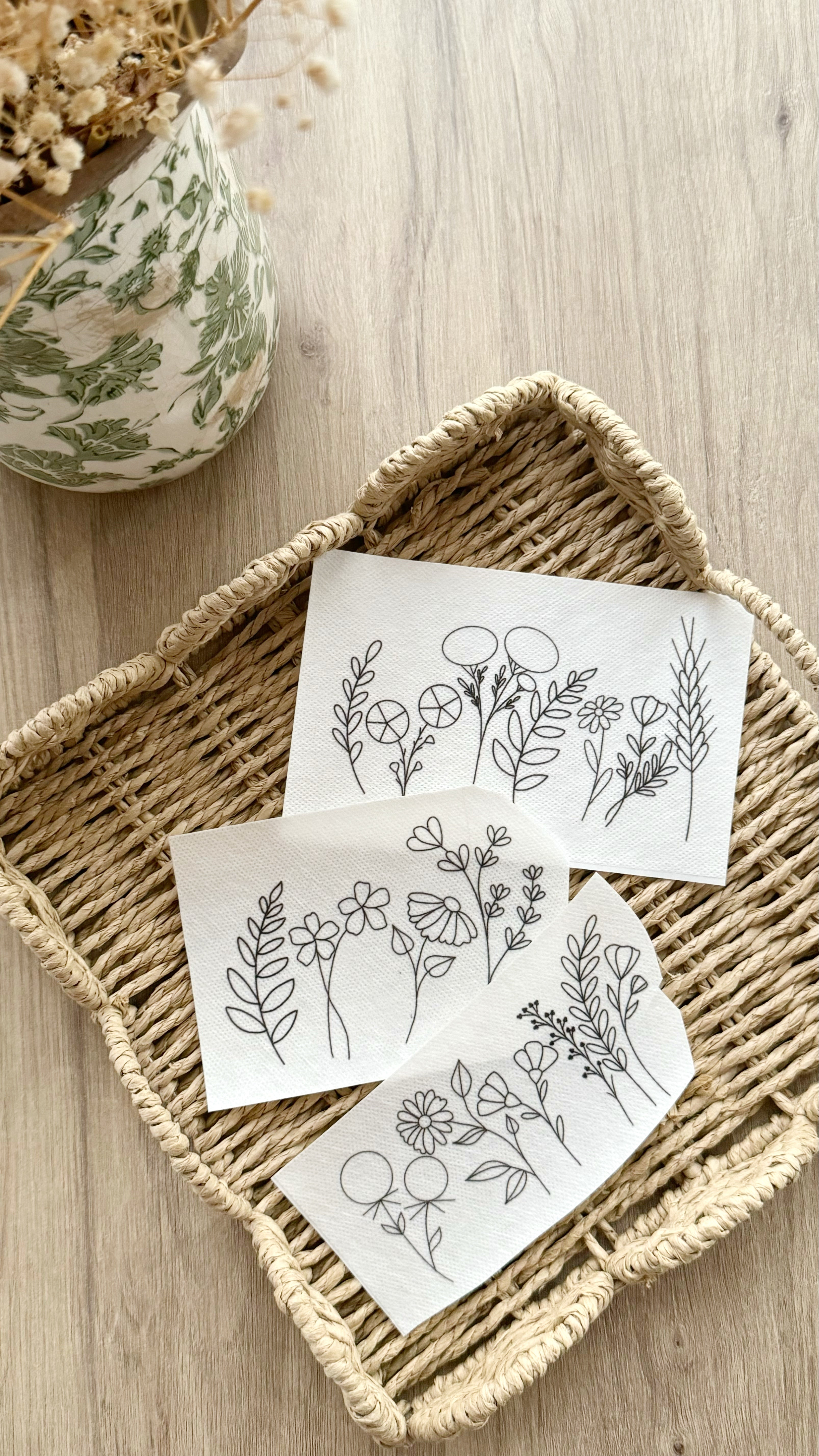Stickers with Flower Stripe design