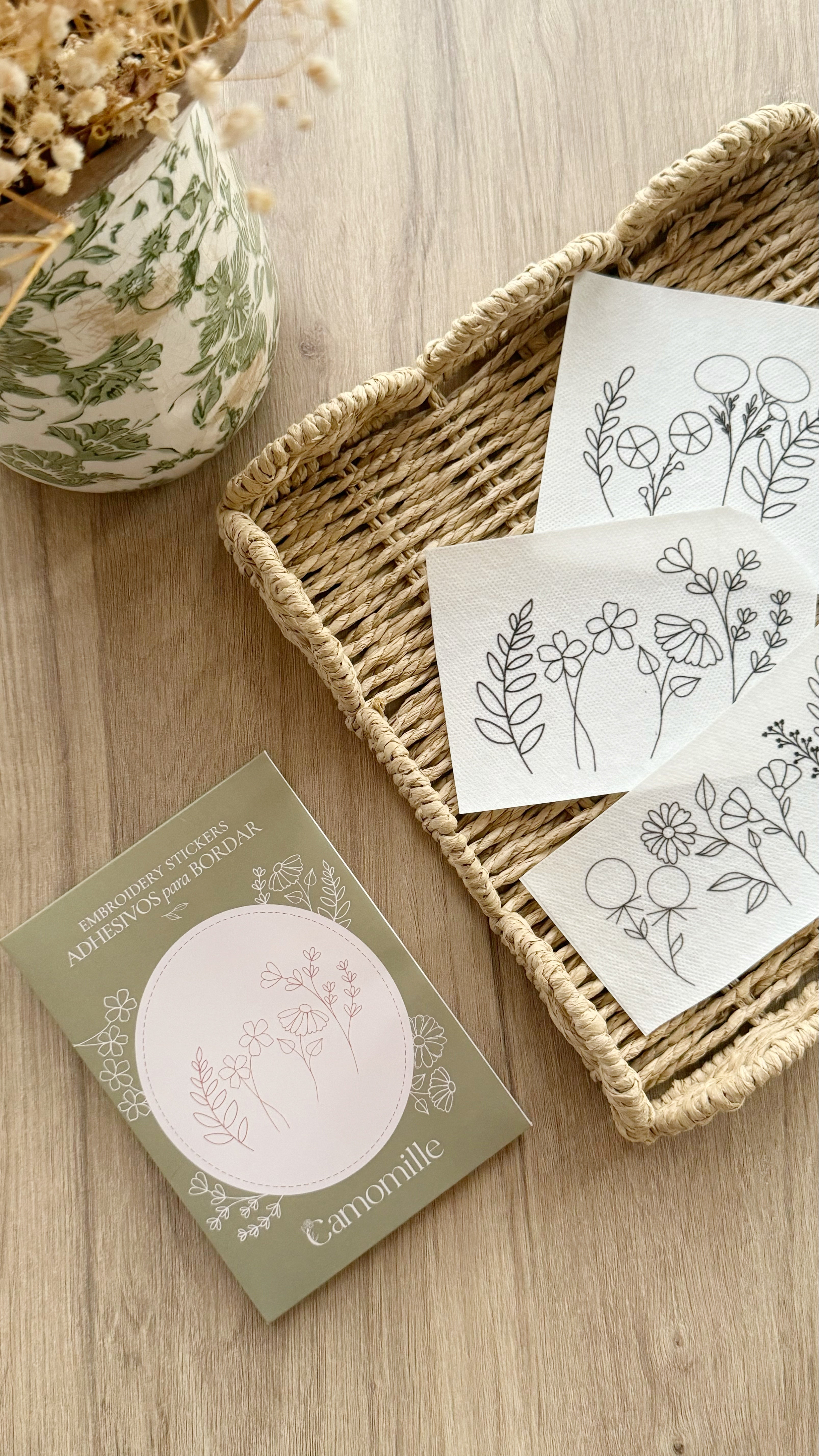 Stickers with Flower Stripe design