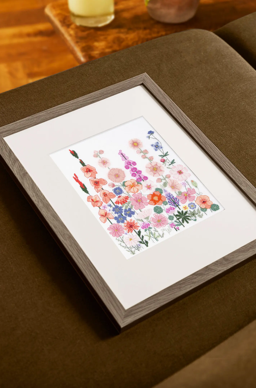 Kit de Punto de Cruz Flores Trepadoras