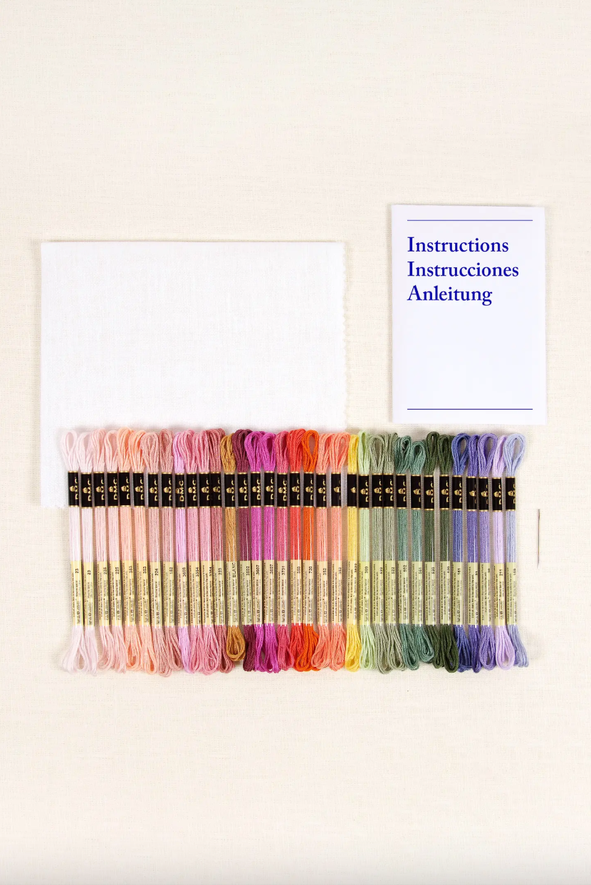 Kit de Punto de Cruz Flores Trepadoras