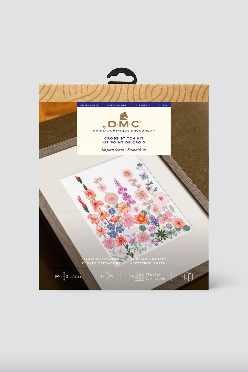 Kit de Punto de Cruz Flores Trepadoras