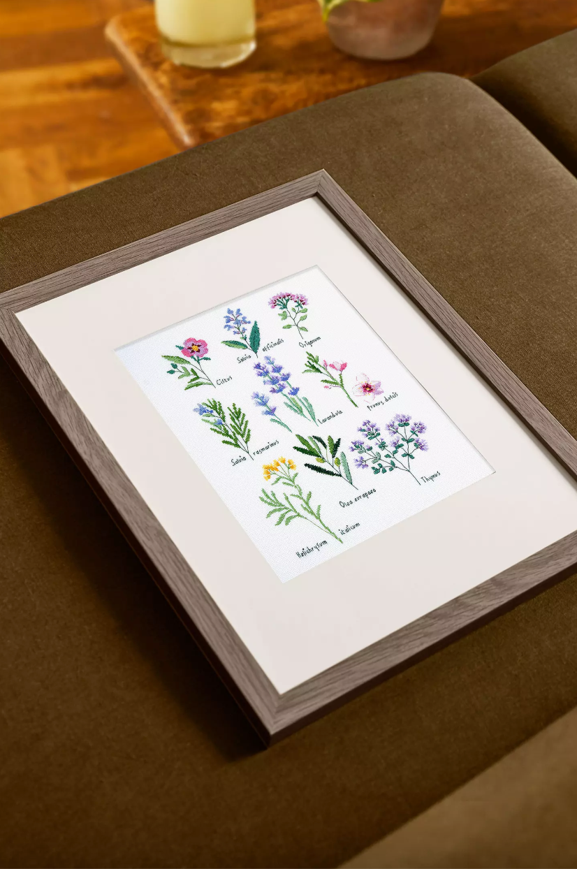 Kit Punto de Cruz Herbario