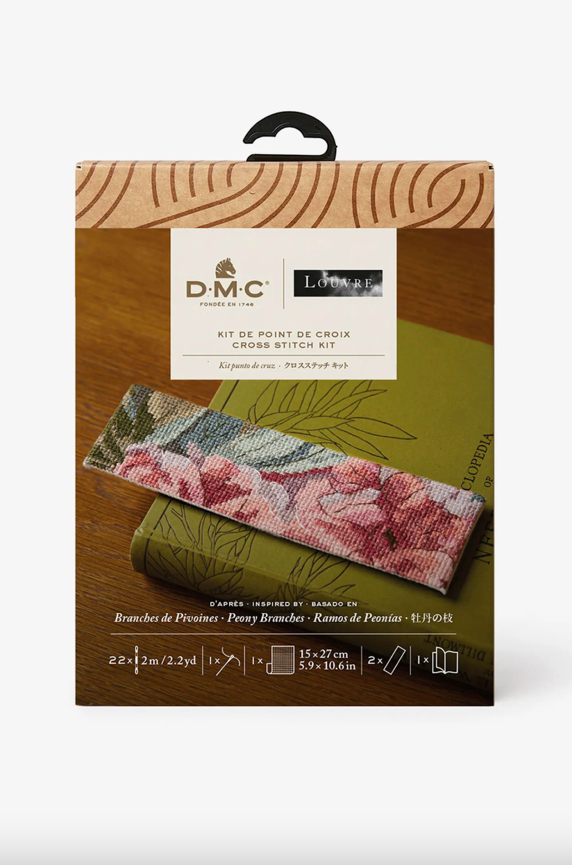 Kit Punto de Cruz Ramos de Peonías