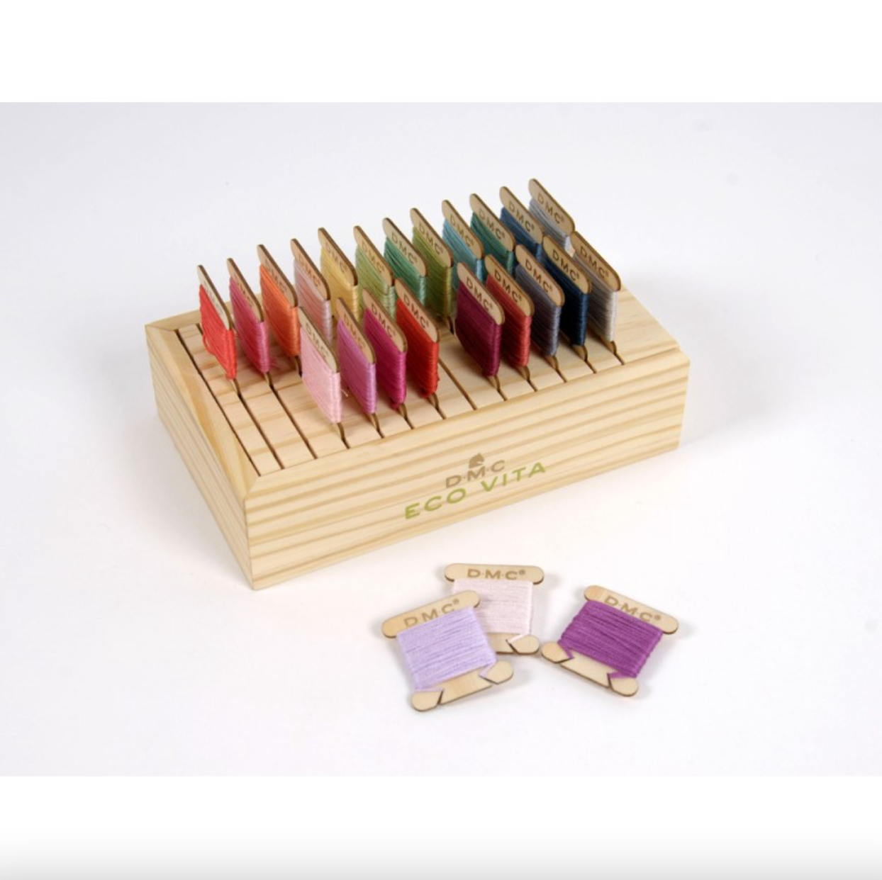 Caja con 24 tarjetas de madera