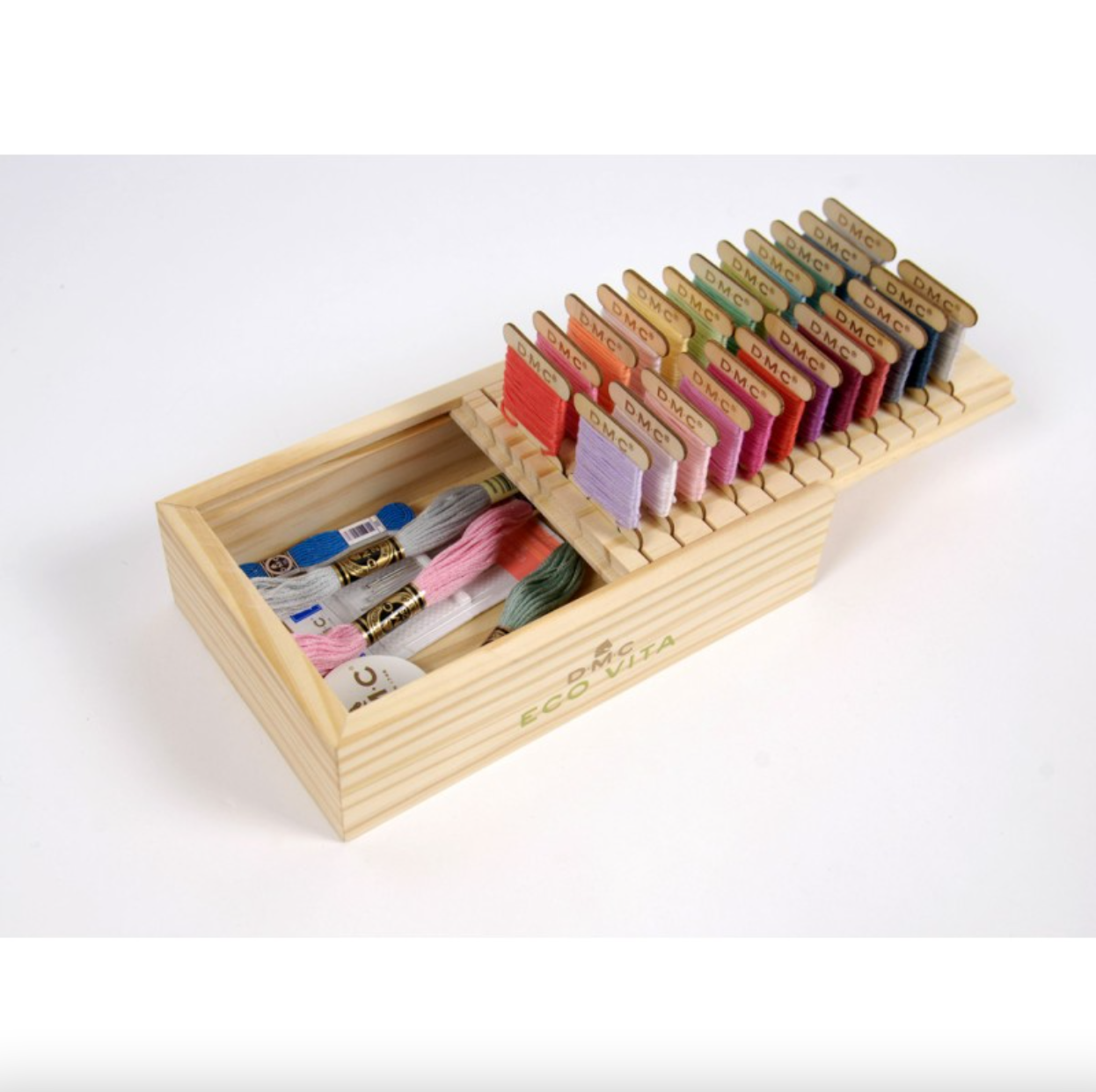 Caja con 24 tarjetas de madera