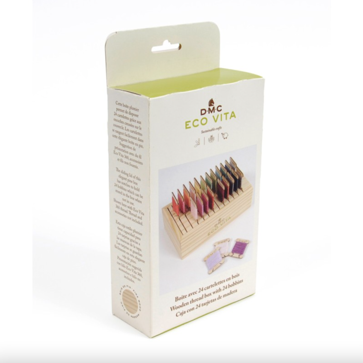 Caja con 24 tarjetas de madera
