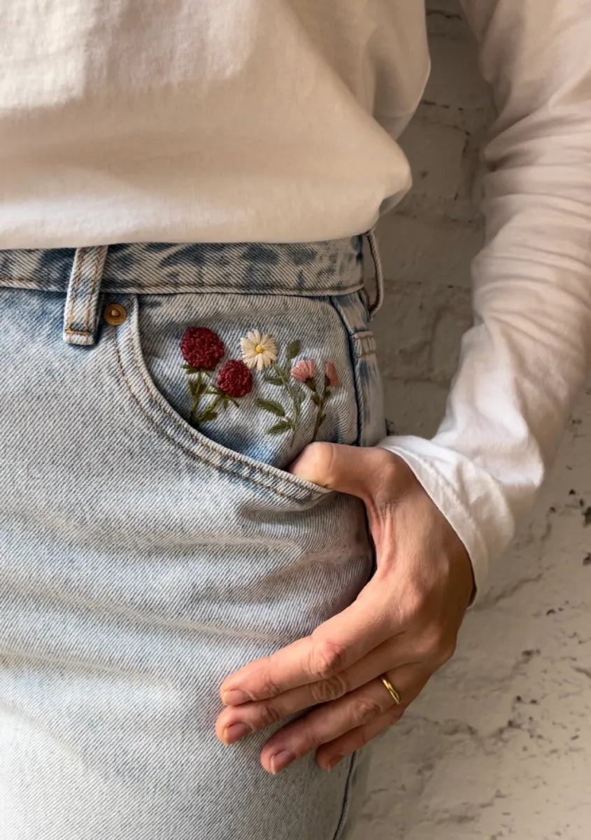 Adhesivos para bordar Franja de Flores