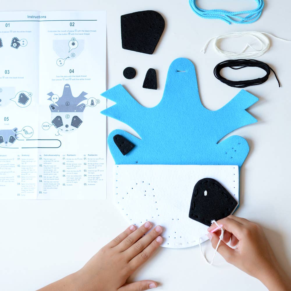 Kit de costura DIY bolso Mapache
