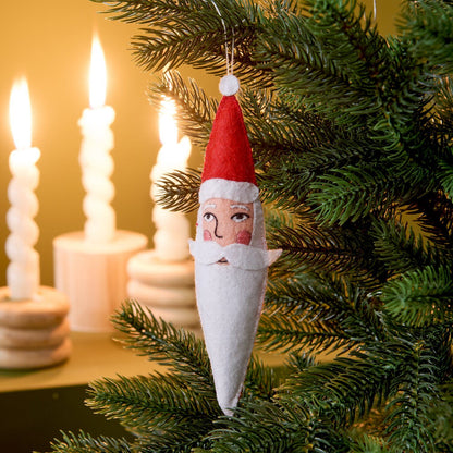 Kit de bordado · Adorno de fieltro Papá Noel