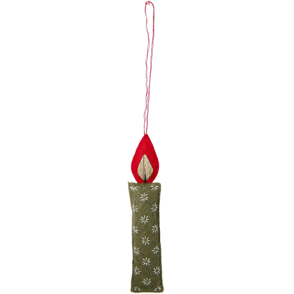 Kit de bordado · Adorno de fieltro Vela de Navidad