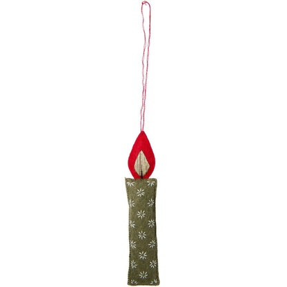 Kit de bordado · Adorno de fieltro Vela de Navidad