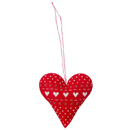 Kit de bordado · Adorno de fieltro Corazón