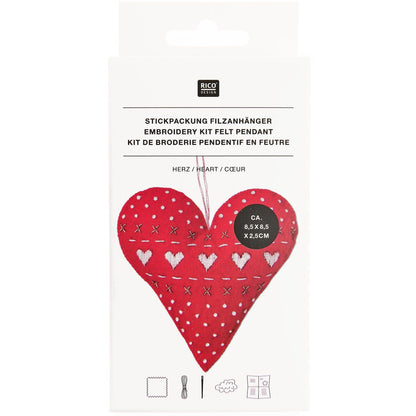 Kit de bordado · Adorno de fieltro Corazón