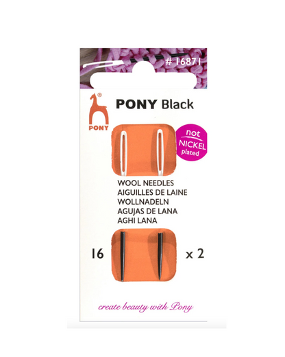 Agujas para lana Pony Black