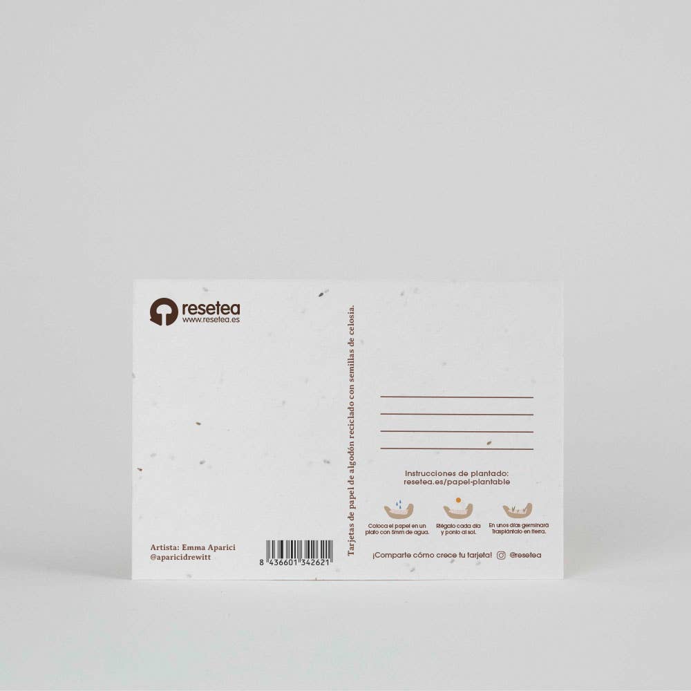 Postal Plantable "Gracias, no dejes de florecer"