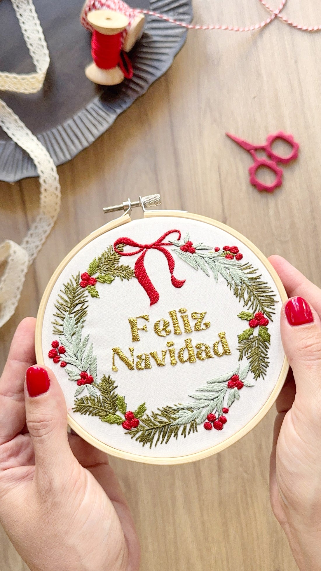DIY Kit Corona Navideña Feliz Navidad