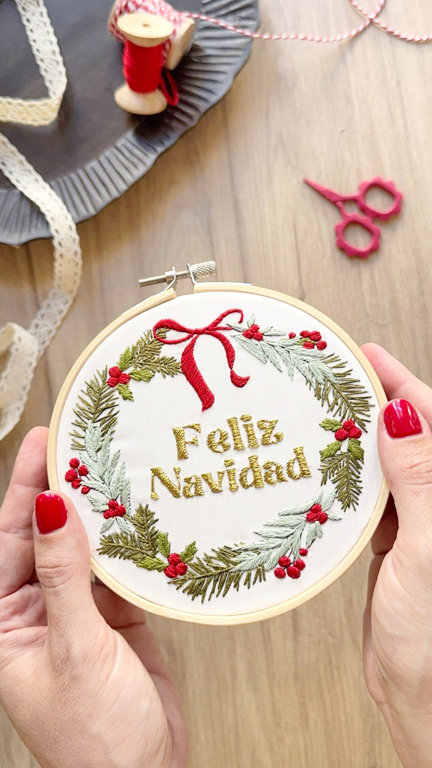 DIY Kit Corona Navideña Feliz Navidad