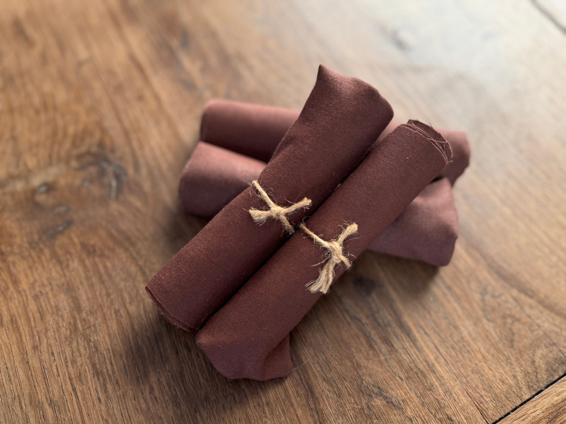 Tela de algodón chocolate