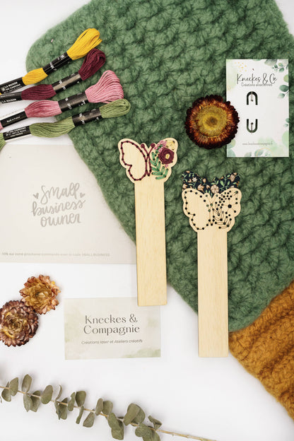 Kit bordado en madera — Mariposa