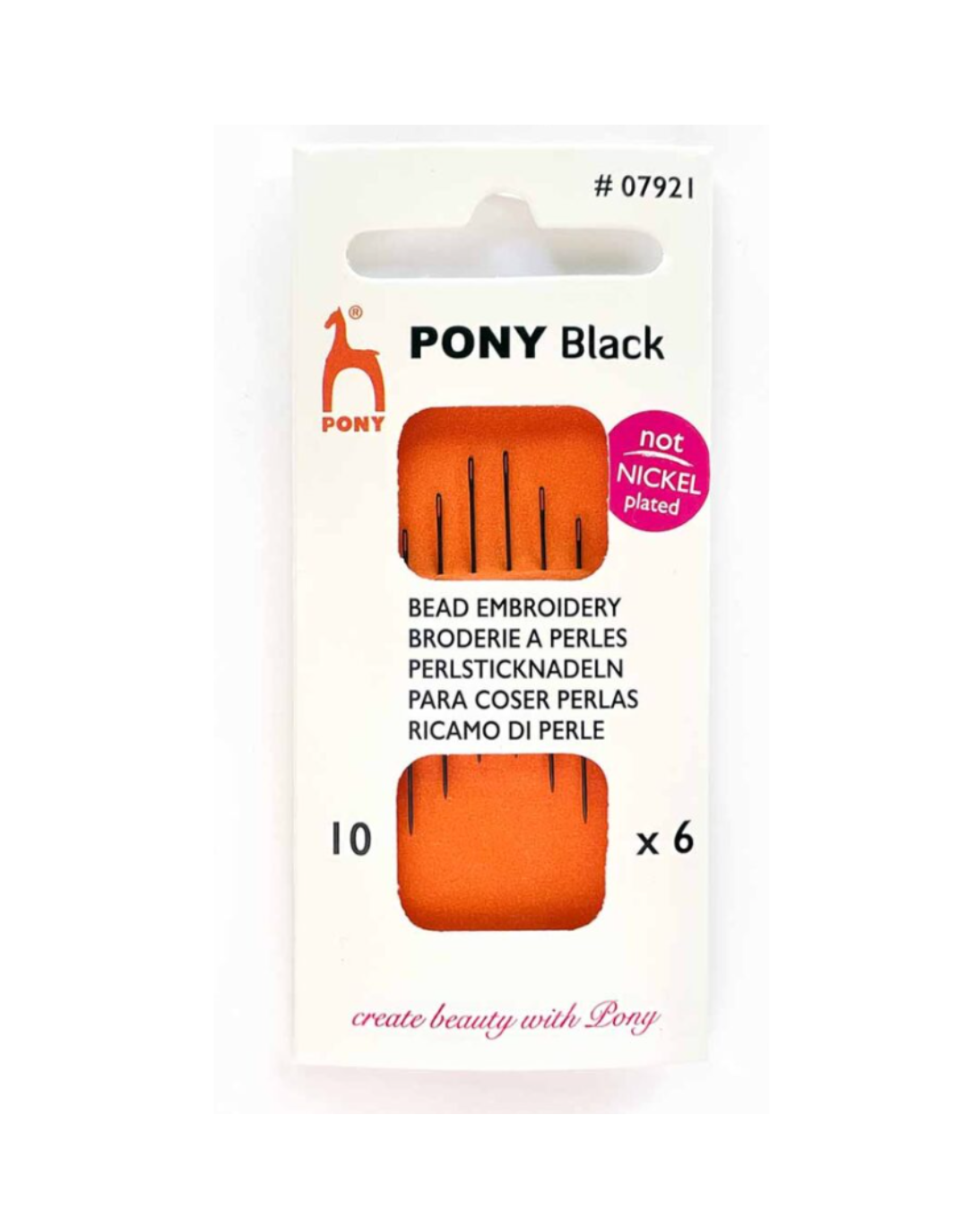 Agujas para cuentas Pony Black