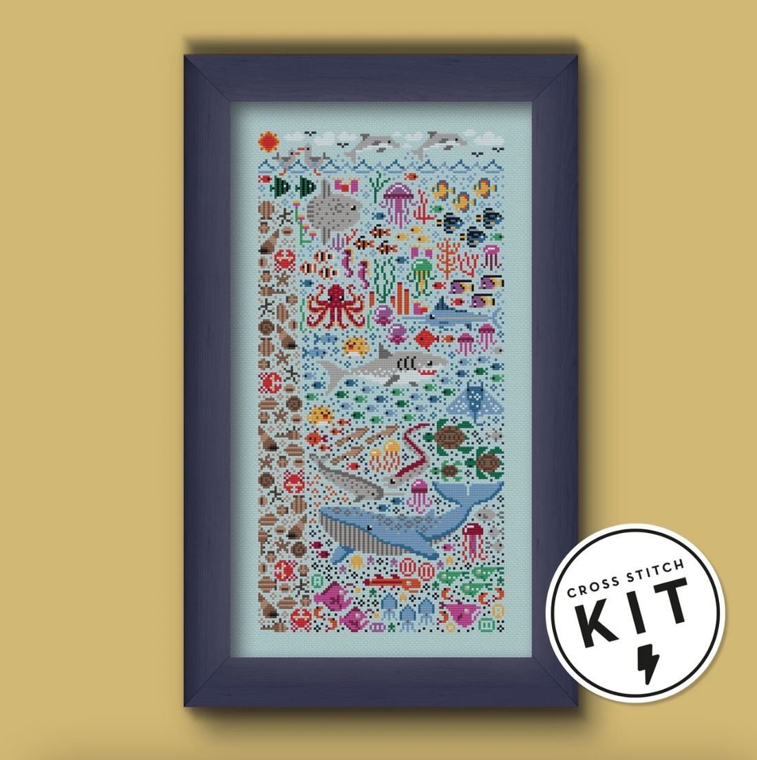 Kit de Punto de Cruz - Bajo del Mar