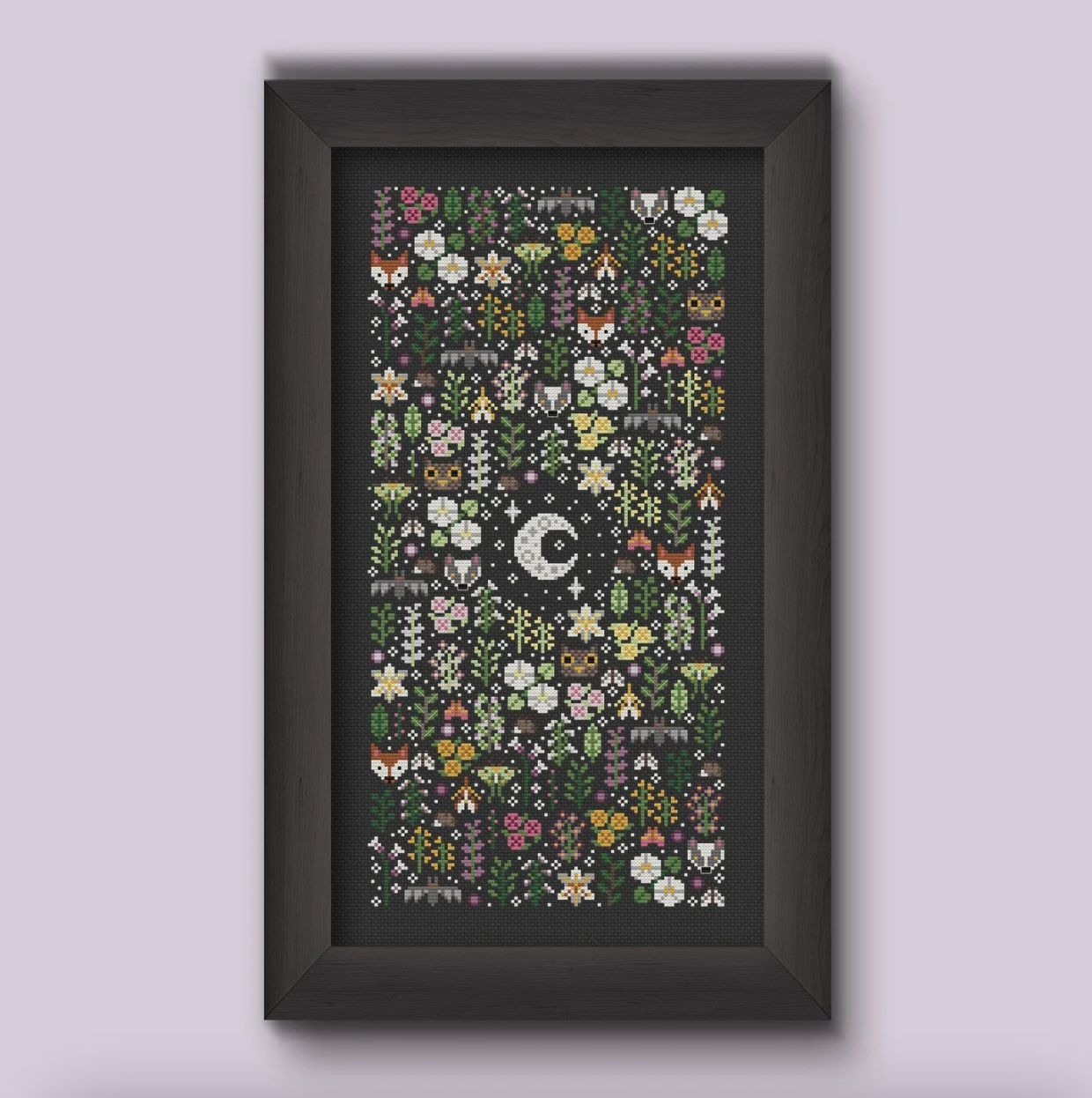 Kit de Punto de Cruz - Jardín de noche