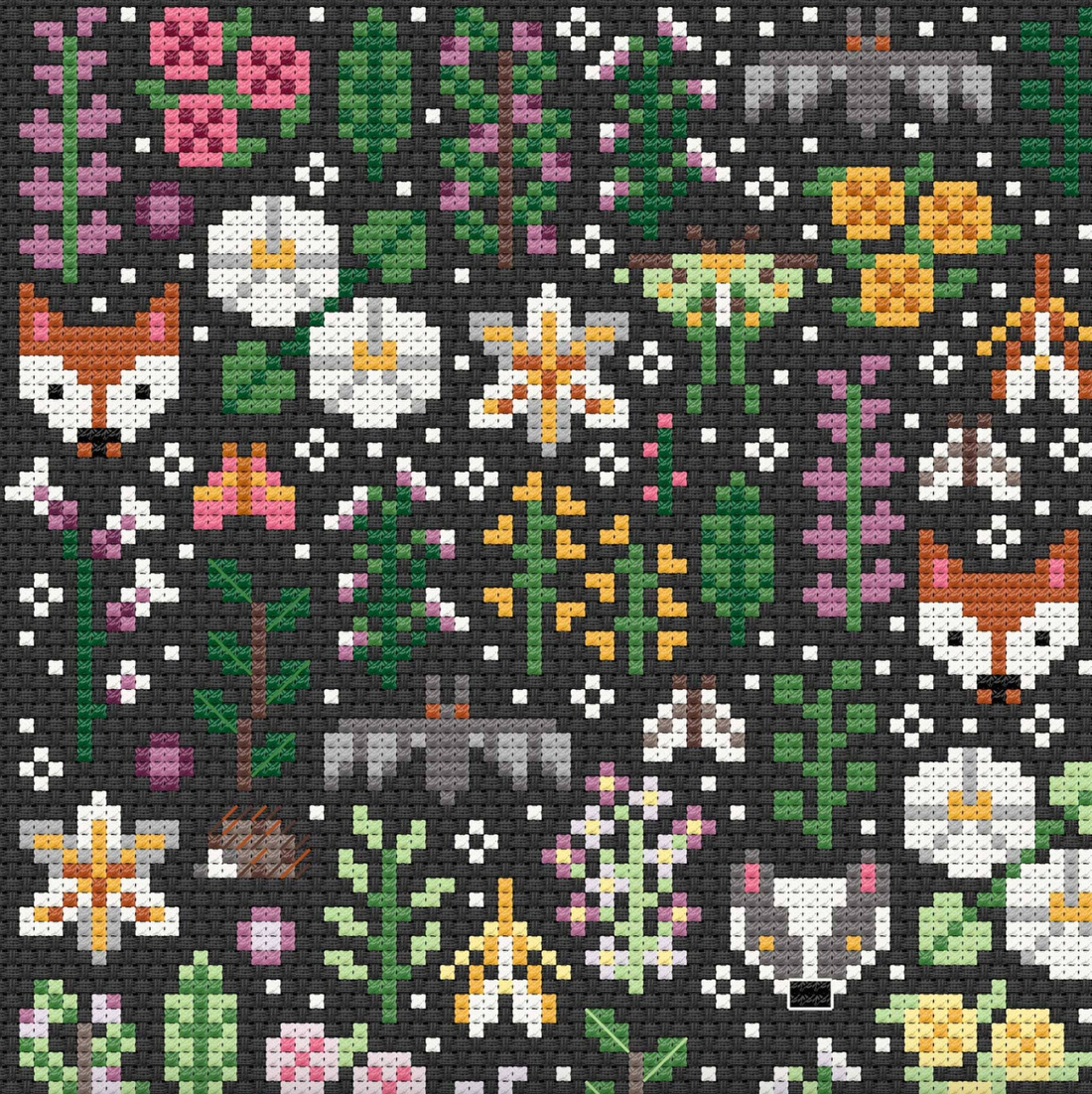 Kit de Punto de Cruz - Jardín de noche