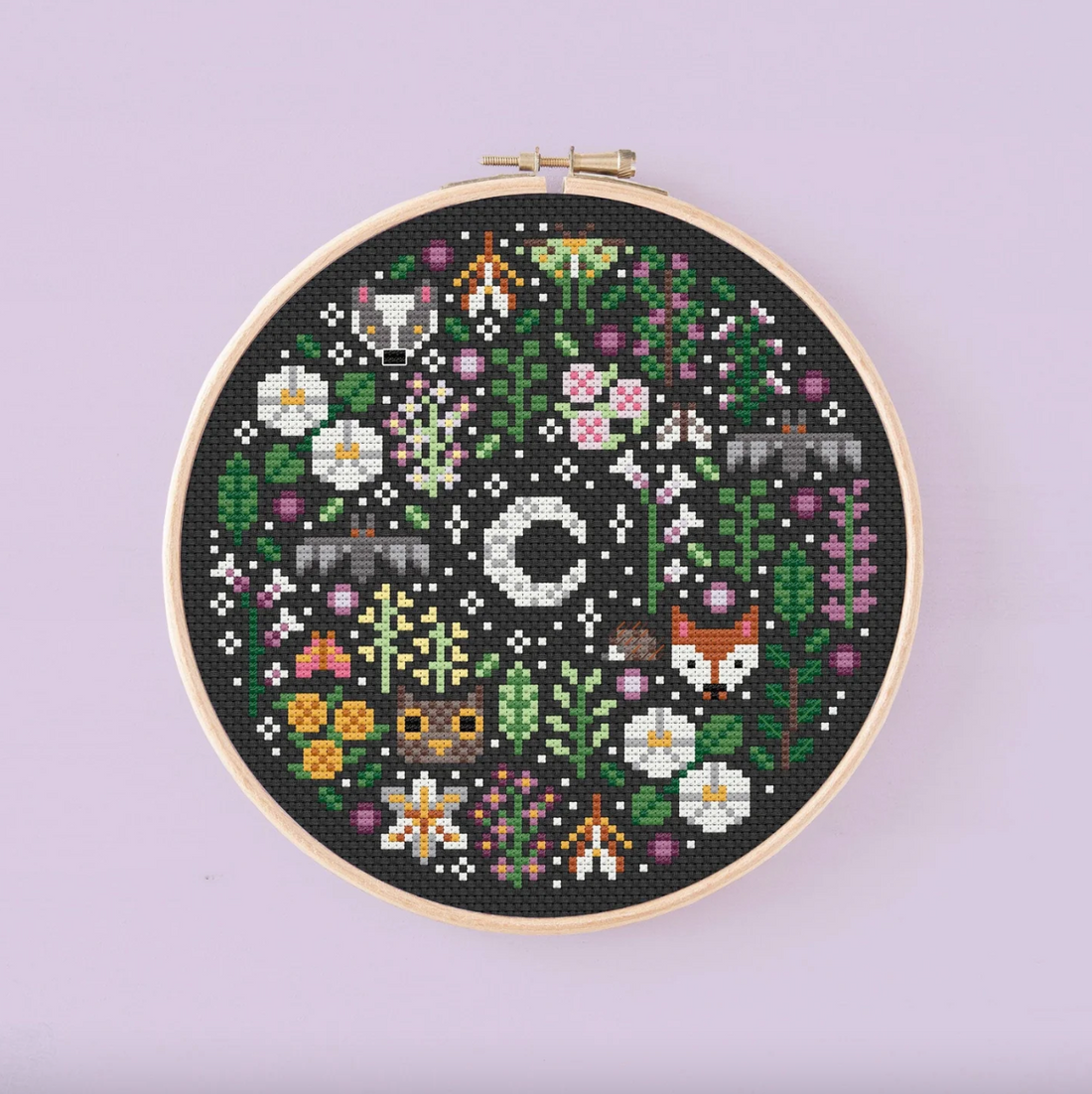 Kit de Punto de Cruz - Jardín de noche