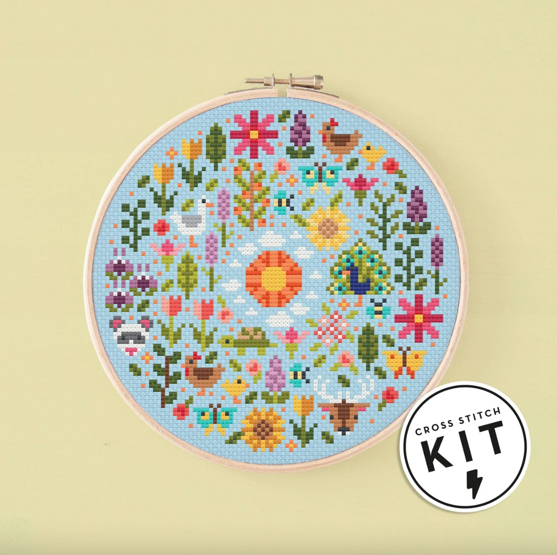 Kit de Punto de Cruz - Jardín de día