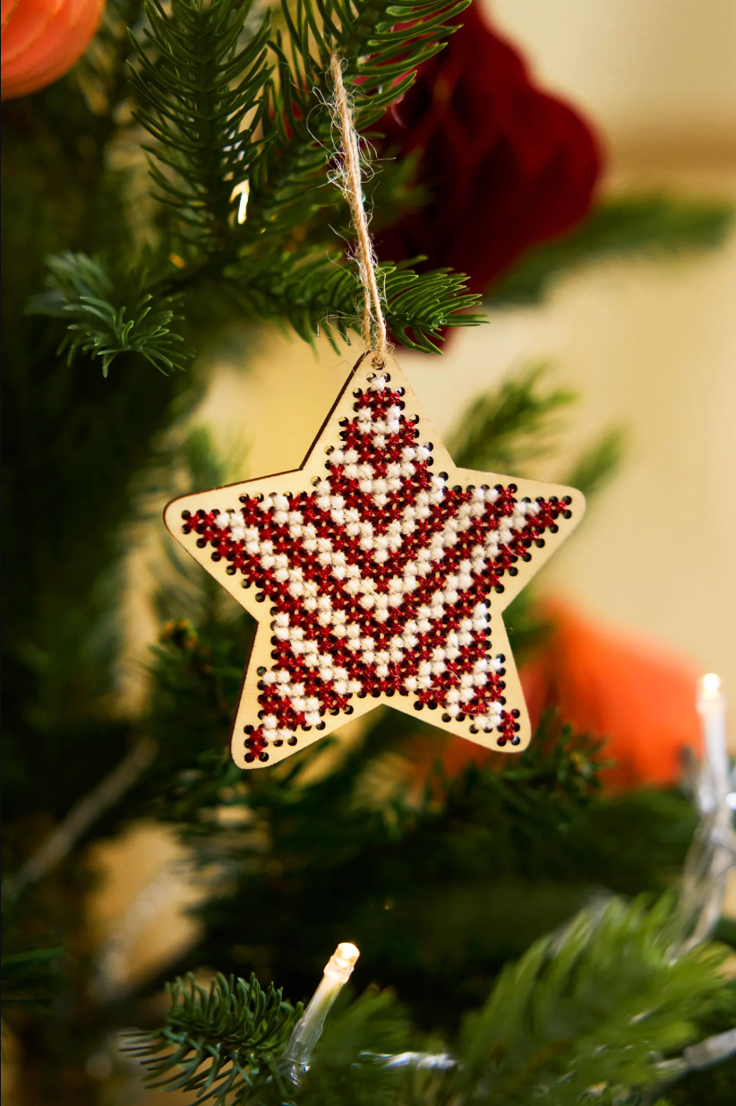 Adornos navideños de madera - Estrella