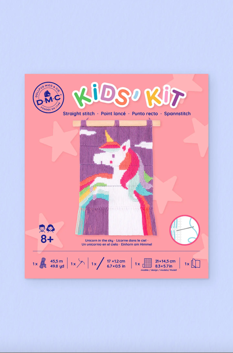 Kit de bordado con punto recto – Unicornio
