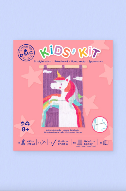 Kit de bordado con punto recto – Unicornio