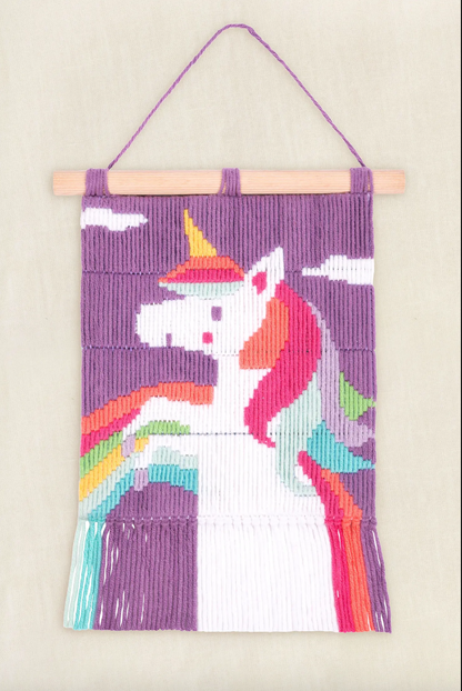Kit de bordado con punto recto – Unicornio