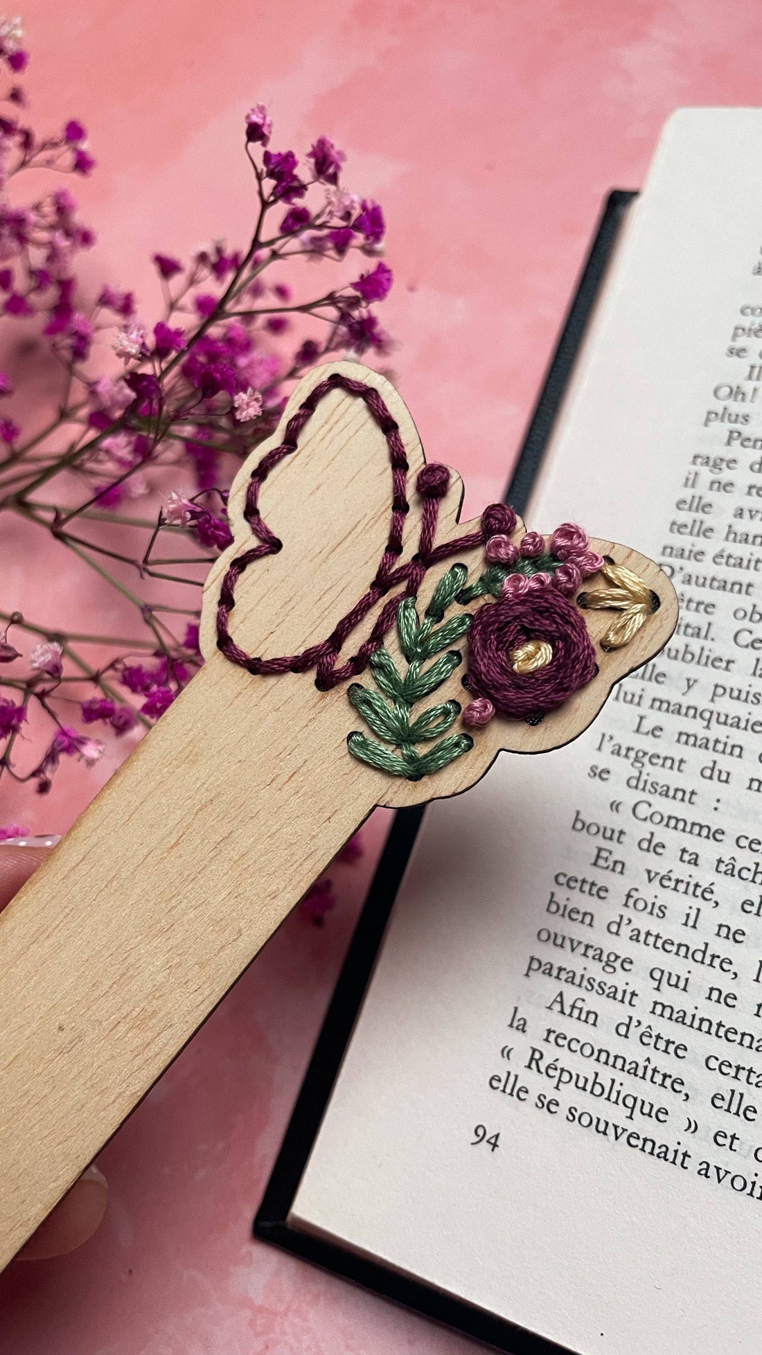 Kit bordado en madera — Mariposa