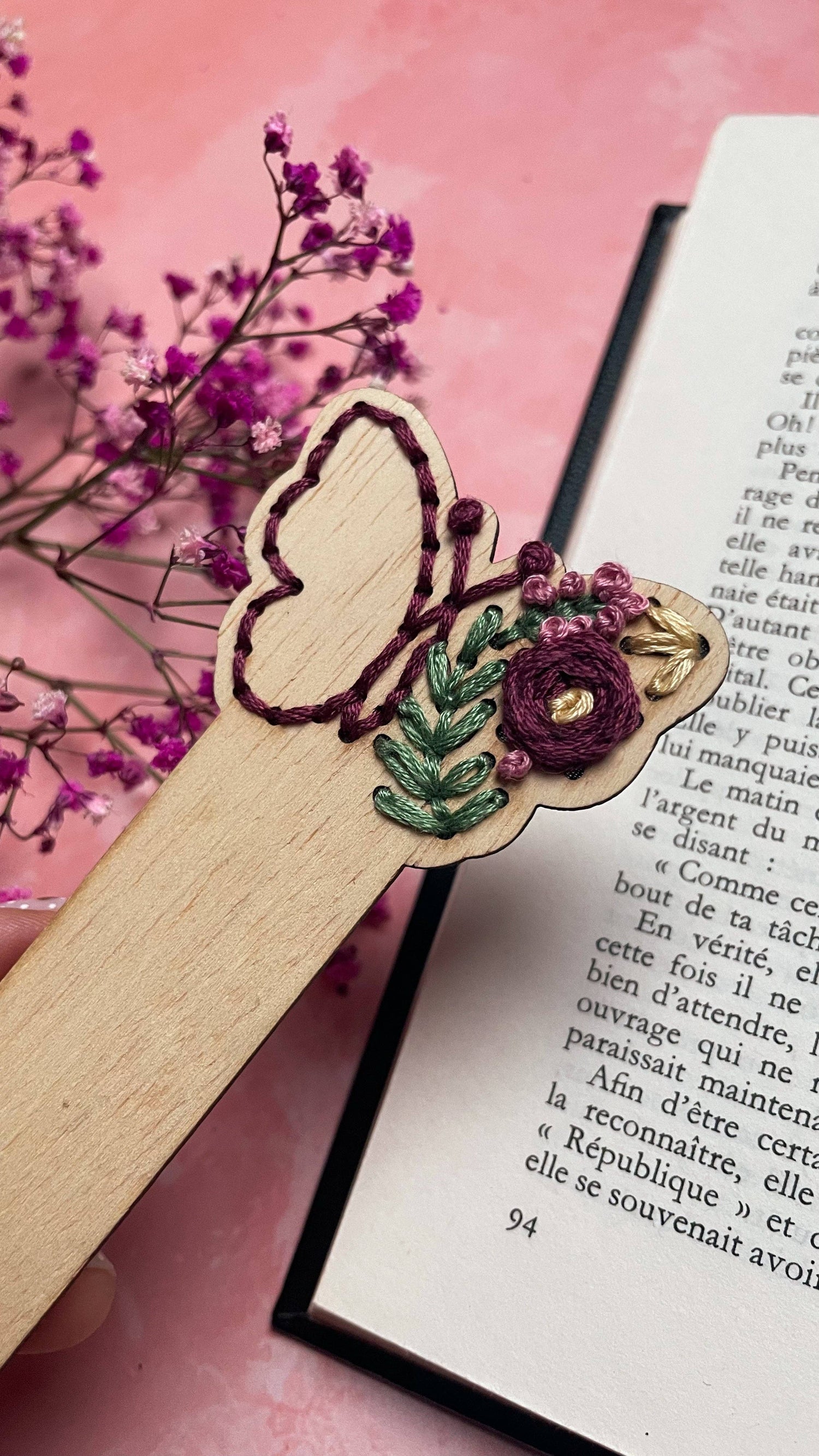 Kit bordado en madera — Mariposa