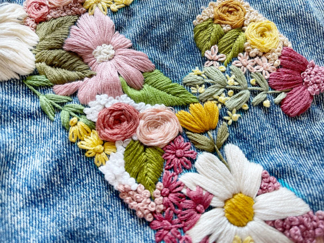 I Initial Flower PDF Pattern