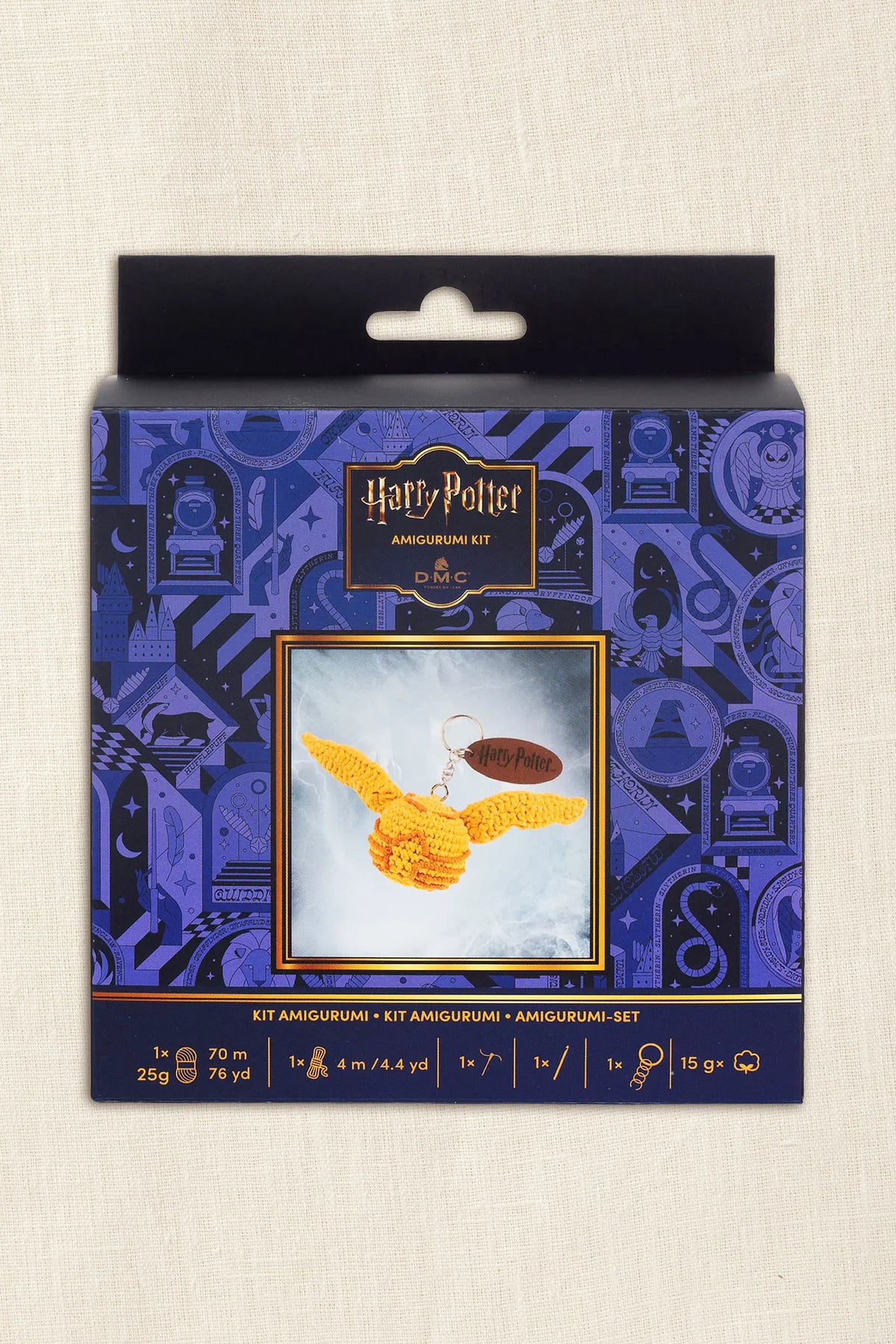 Kit Amigurumi · Llavero Snitch Dorada™
